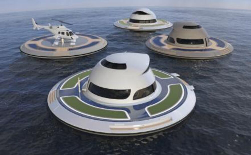 Esta casa en forma de ´platillo volador´ incluye todos los lujos para vivir en el mar