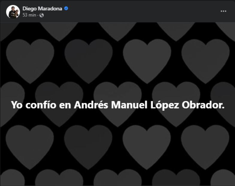 Cuenta hackeada de Maradona