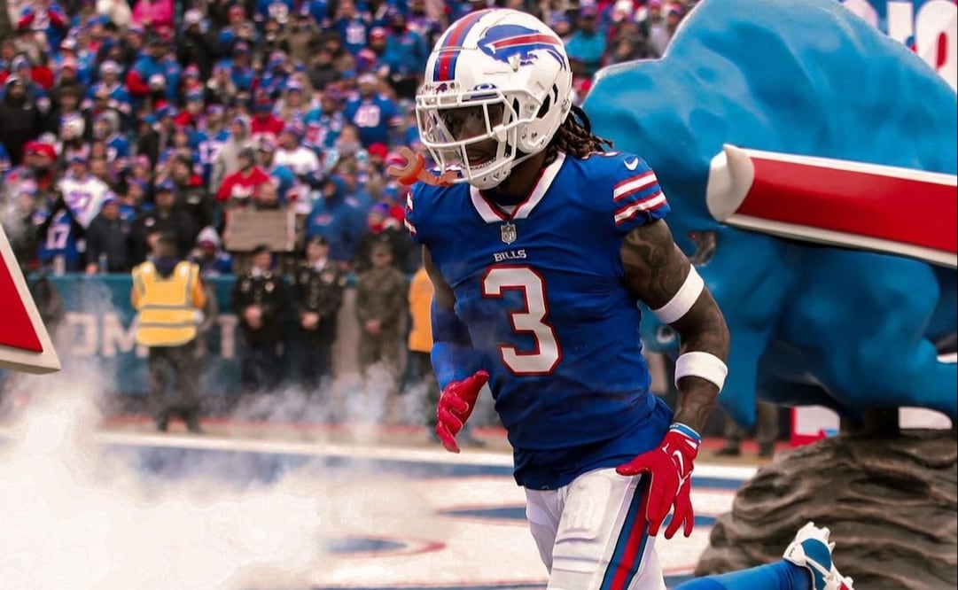Hamlin entrando al campo de juego del Highmark Stadium / Foto: Instagram Damar Hamlin