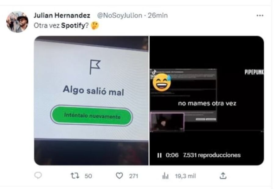 No son tus datos, Spotify se cae