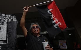 CNTE vuelve a las calles en CDMX; se moviliza afuera de la Coordinación Sectorial de Educación Preescolar