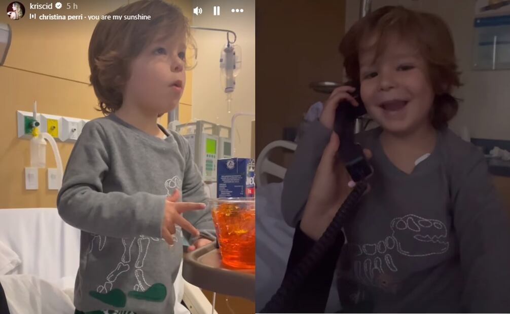 Bosco en el hospital tras su cirugía. Foto: Instagram oficial de Kristal Cid.