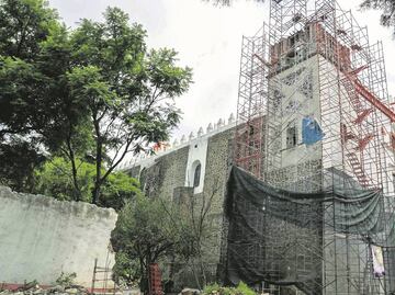 Reconstrucción con malos materiales y sin supervisión en templos históricos de Xochimilco y Milpa Alta