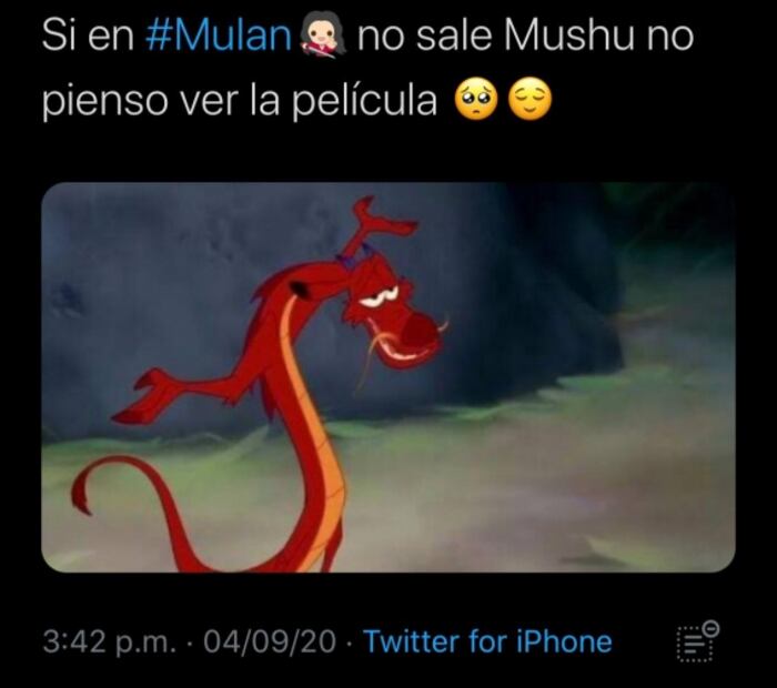 Fans de "Mulan" reclaman la ausencia de Mushu 