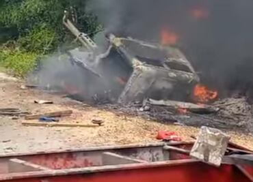 Muere conductor tras volcadura de camión en la carretera Mérida-Cancún