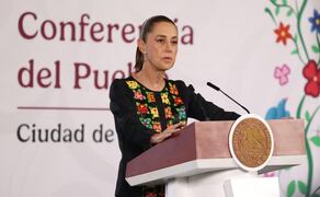 Presidenta Claudia Sheinbaum durante su conferencia de prensa este 19 de junio desde Palacio Nacional (19/06/2026). Foto: Fernanda Rojas / EL UNIVERSAL