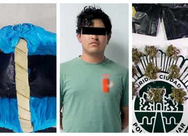 Detenido con marihuana; escondía la droga en una canasta de tacos en Azcapotzalco