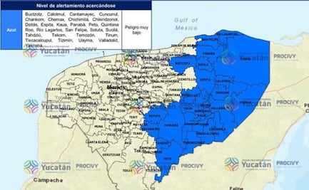 Oriente de Yucatán en alerta azul por depresión tropical número 28