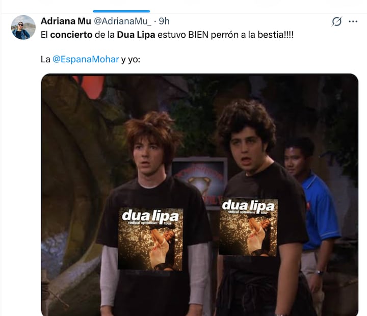 Los mejores memes del concierto de Dua Lipa en CDMX. Foto: Captura de pantalla