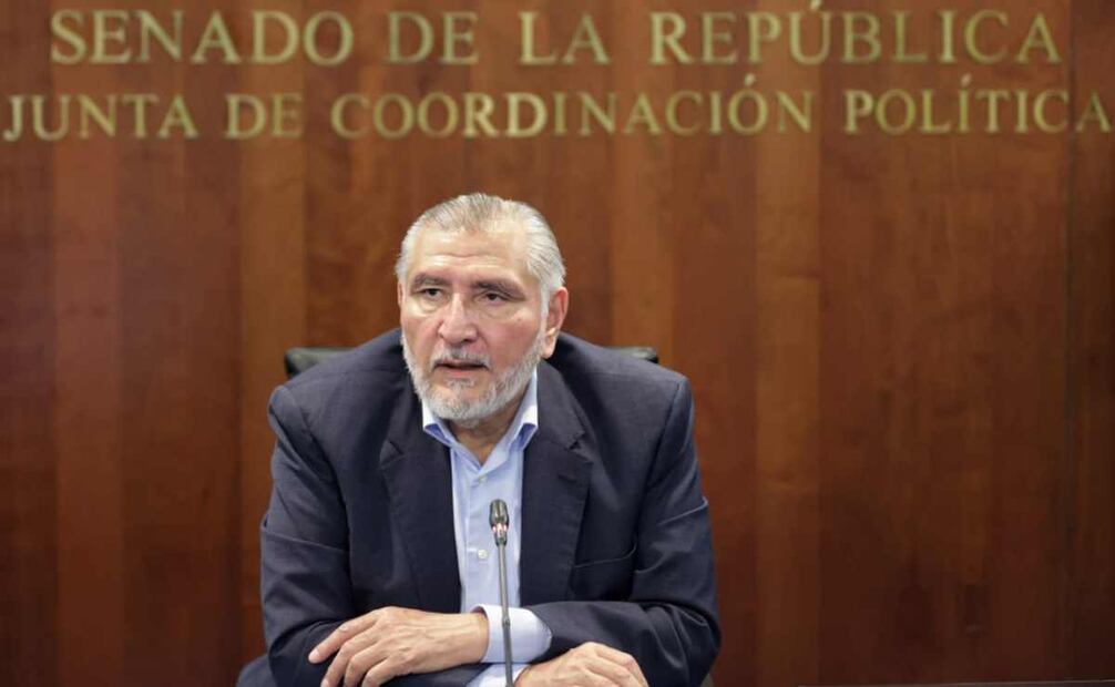 Conferencia de prensa de Adán Augusto en la Jucopo, este 29 de septiembre del 2025. Foto: Fernanda Rojas / EL UNIVERSAL.