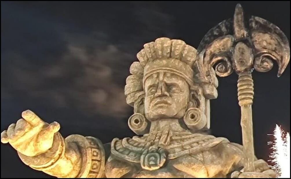 Invitan a llevar una "ofrenda" ante la nueva estatua del dios Chaac de la lluvia, ubicado en Telchac Puerto, Yucatán. Foto: Especial