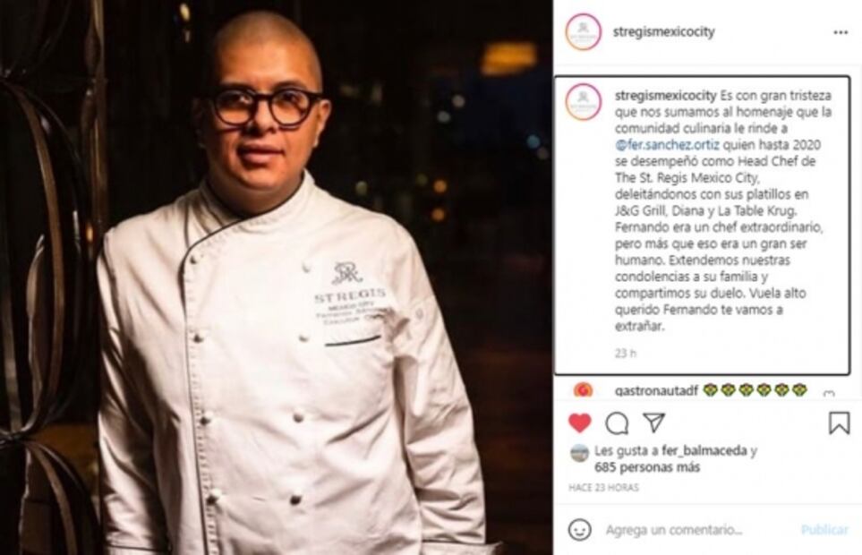 Fallece Fernando A. Sánchez Ortiz, una de las jóvenes promesas gastronómicas