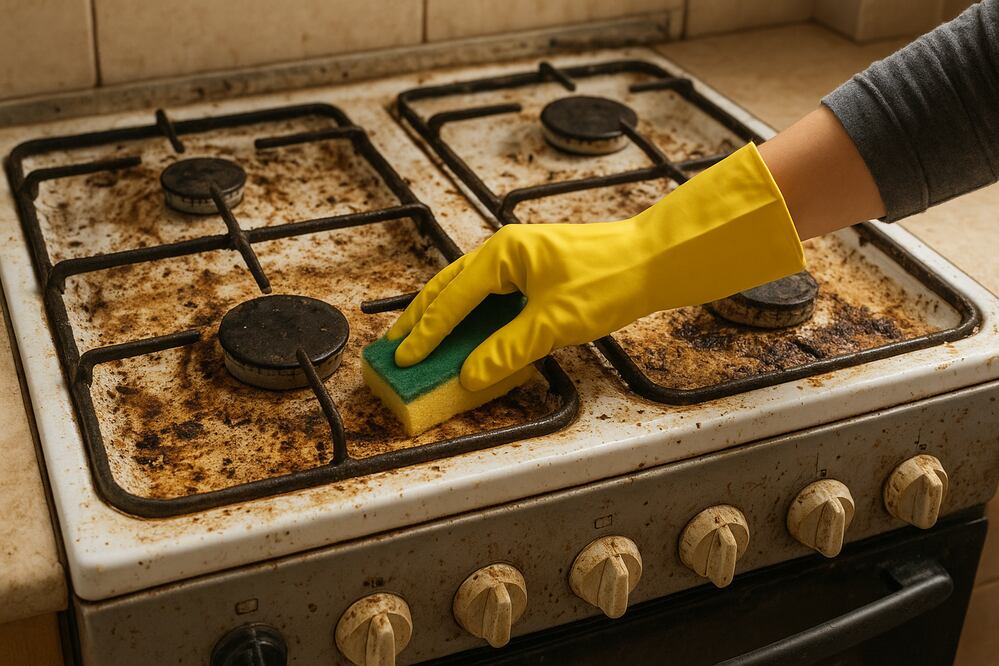 Conoce estos sencillos trucos para dejar tu estufa reluciente.
Foto: Creada con IA (ChatGPT)