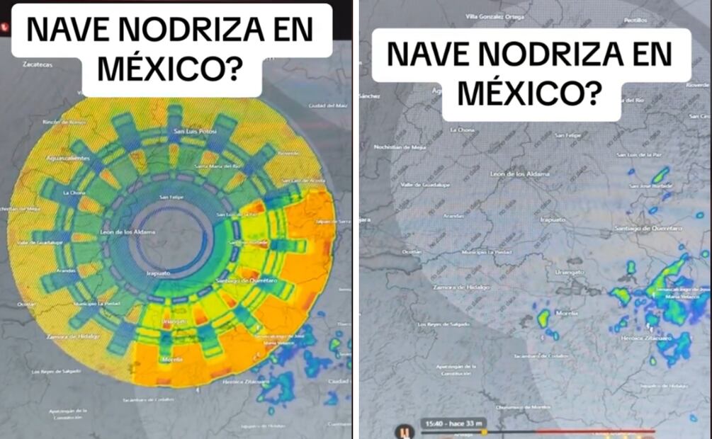 Tiktoker descubre inquietante detalle en mapa meteorológico.
Foto: Captura de pantalla, Tik Tok