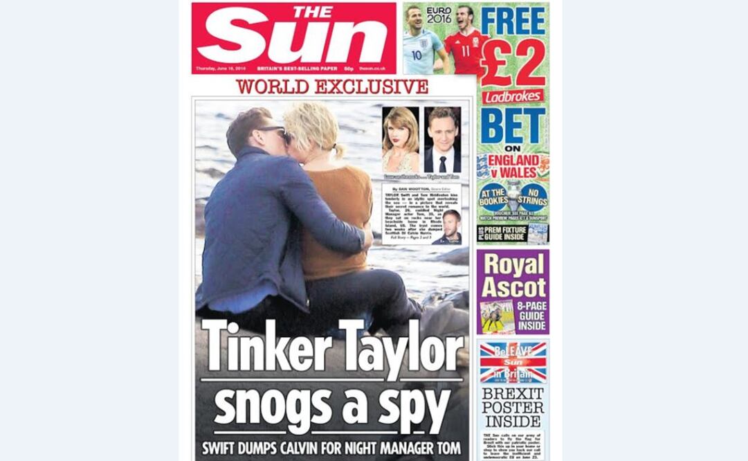 Captan a Taylor Swift besando a Tom Hiddlestone