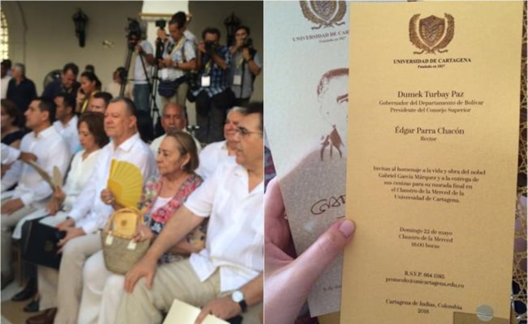 Mercedes Barcha, his widow, and their children, Gonzalo and Rodrigo, are presiding the ceremony. (Photo: Daniella Sánchez Russo)