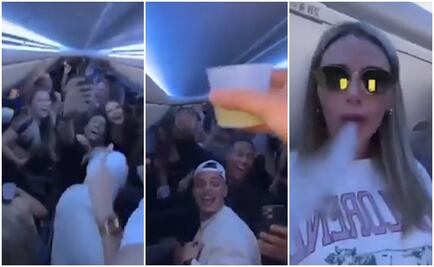 Multan a otros seis pasajeros por fiesta aérea de "influencers" que viajaron de Montreal a Cancún  