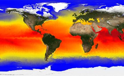 Hipnotizante animación de la temperatura del mar en 2016