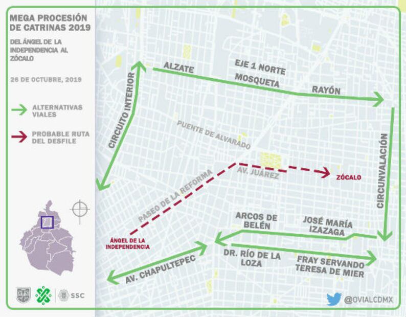 Listos operativos de seguridad por desfiles de Día de Muertos