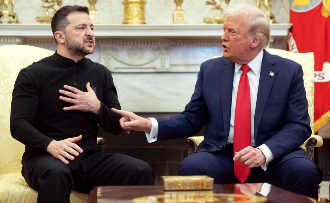 Zelensky, Trump y Vance protagonizan discusión en el Despacho Oval de la Casa Blanca. (28/02/25) Foto: AFP