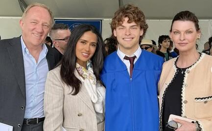Salma Hayek celebra la graduación de su hijastro, fruto de la relación entre Linda Evangelista y François-Henri Pinault