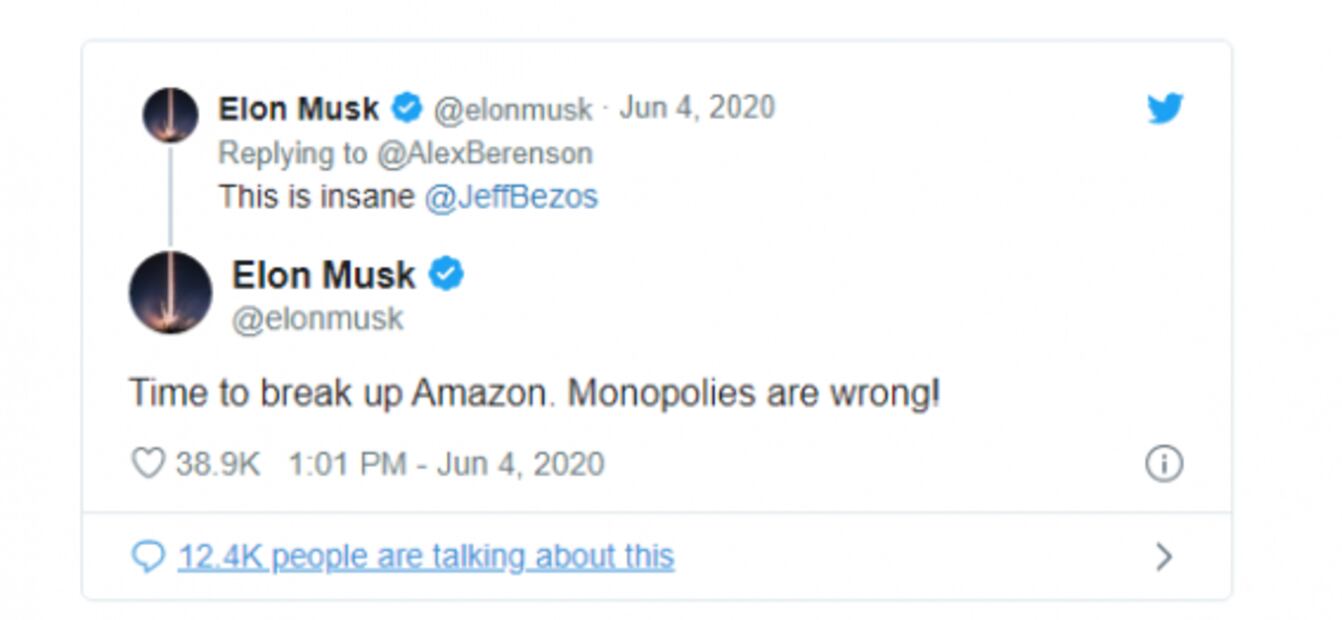 Elon Musk pide “romper” con Amazon