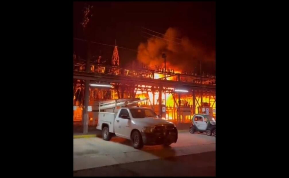 Se incendian instalaciones de la CFE en Morelia, Michoacán