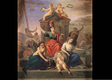 Un mural que fue destruido en San Ildefonso