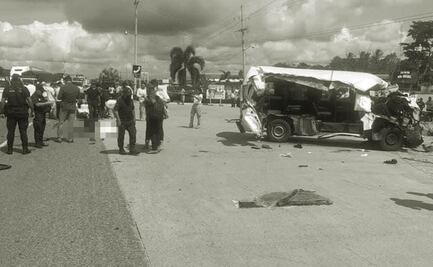 Accidente deja dos migrantes muertos y 8 lesionados en Chiapas 