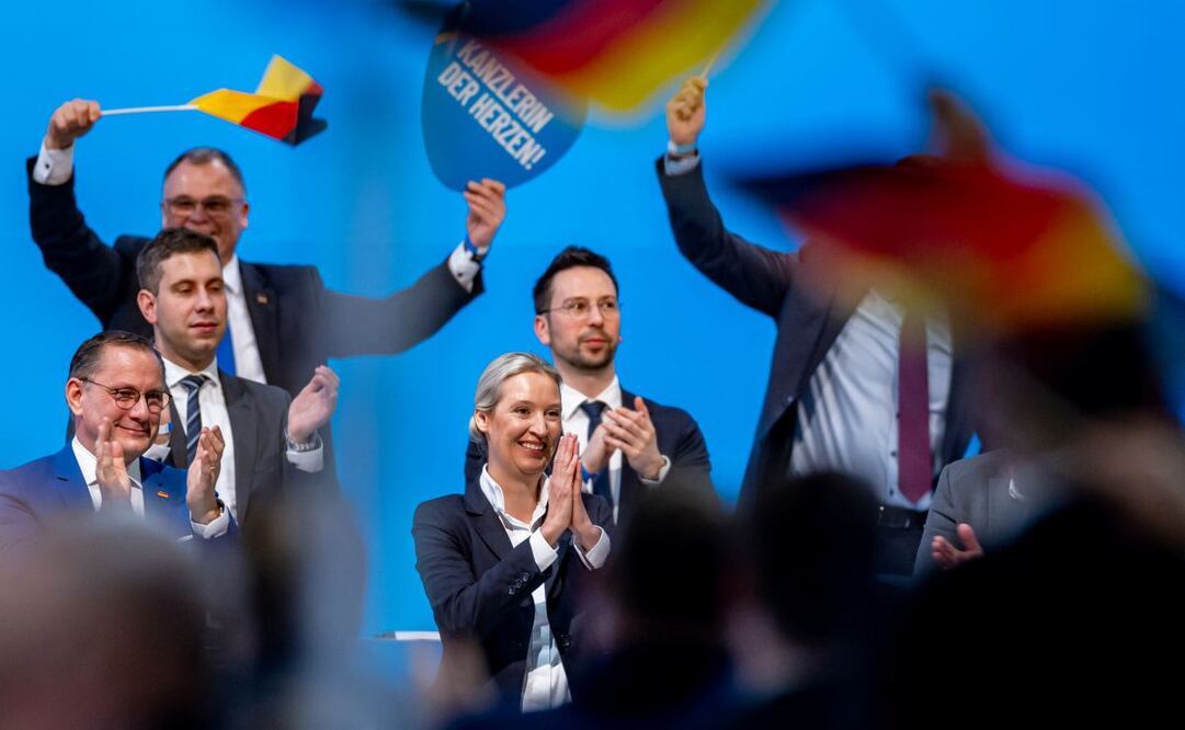 El partido de ultraderecha Alternativa para Alemania celebró una convención en Riesa, Sajonia, para nominar a Alice Weidel como candidata a canciller y ultimar su campaña para las elecciones generales del 23 de febrero. (11/01/25) Foto: EFE