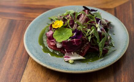 #RECETA Ensalada de betabel rostizado con queso de  Ocosingo