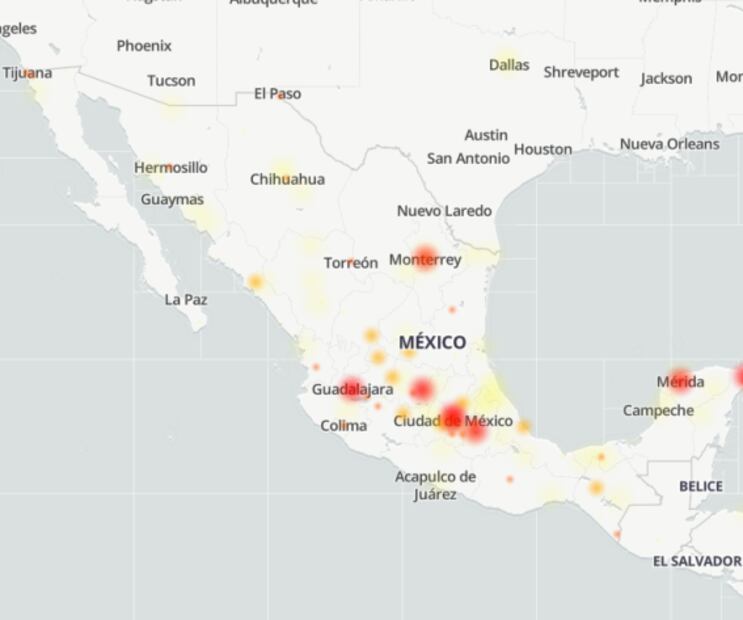 En qué ciudades está fallando WhatsApp