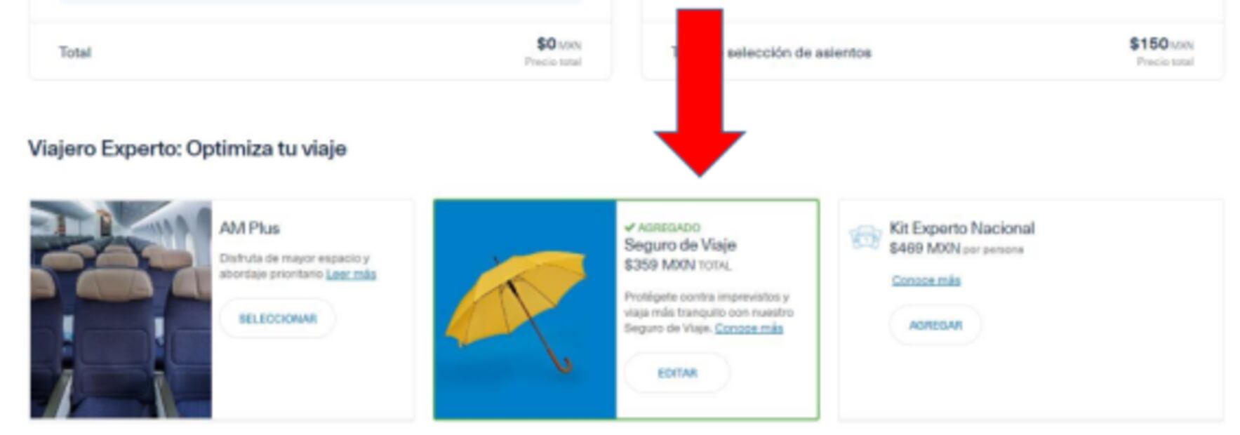 Profeco pide a Aeroméxico eliminar cargo por seguro de viaje