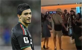 Raúl Jiménez es recibido entre aplausos al iniciar sus vacaciones en Cancún