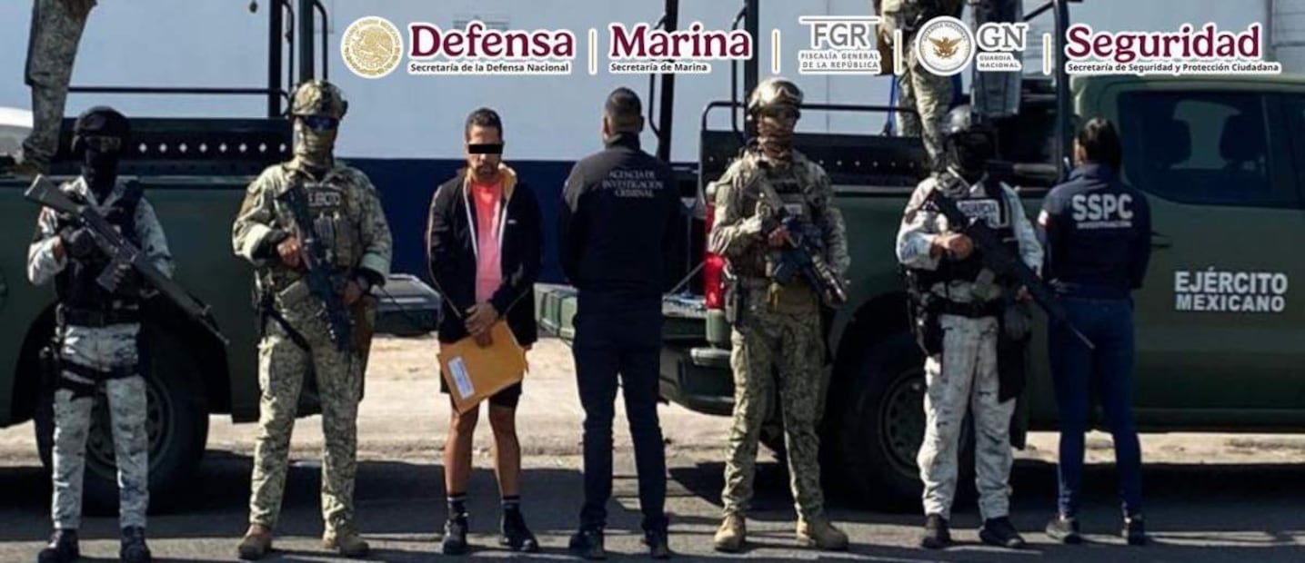 Armando “N”, alias “Delta 1”, fue detenido en Jalisco, informó la SSPC este viernes 19 de diciembre de 2025. Foto: Especial