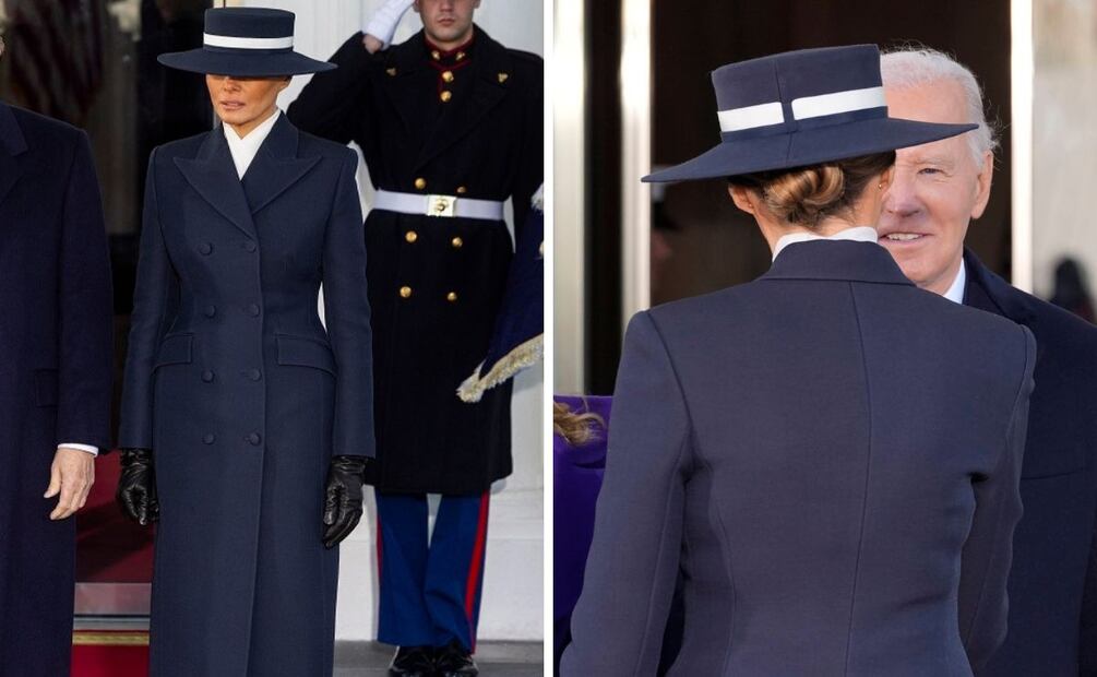 Melania Trump vistió un look sobrio en la toma de posesión de 2025. Foto: EFE, AP
