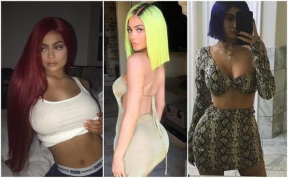 Kylie Jenner y su pelo multicolores en Coachella