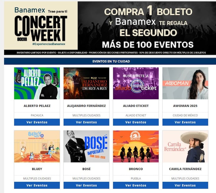 Ocesa Concert Week 2025. Foto: Captura de pantalla