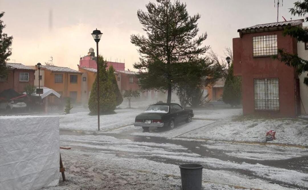 Granizada en Edomex afecta acceso al AIFA (20/05/2025). Foto: Especial