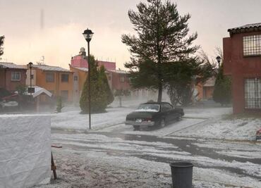 Granizada en Tecámac afecta acceso al AIFA; reportan fuertes lluvias en varias zonas del Edomex
