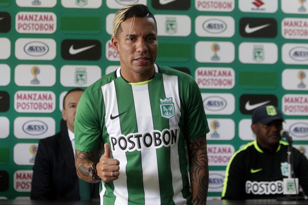 Imago7. Moreno en su presentación con el Atlético Nacional.