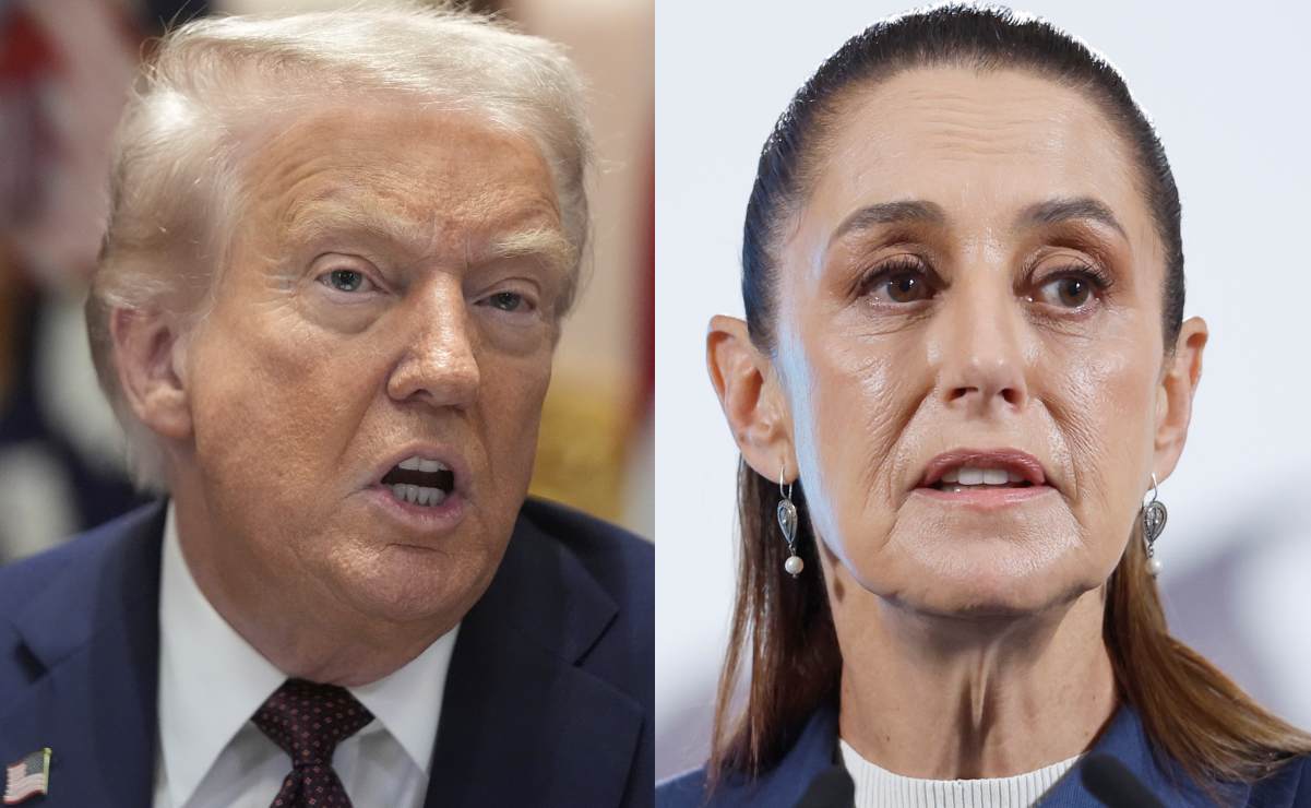 Donald Trump, presidente de Estados Unidos, y Claudia Sheinbaum, presidenta de México. Foto: AP/EFE