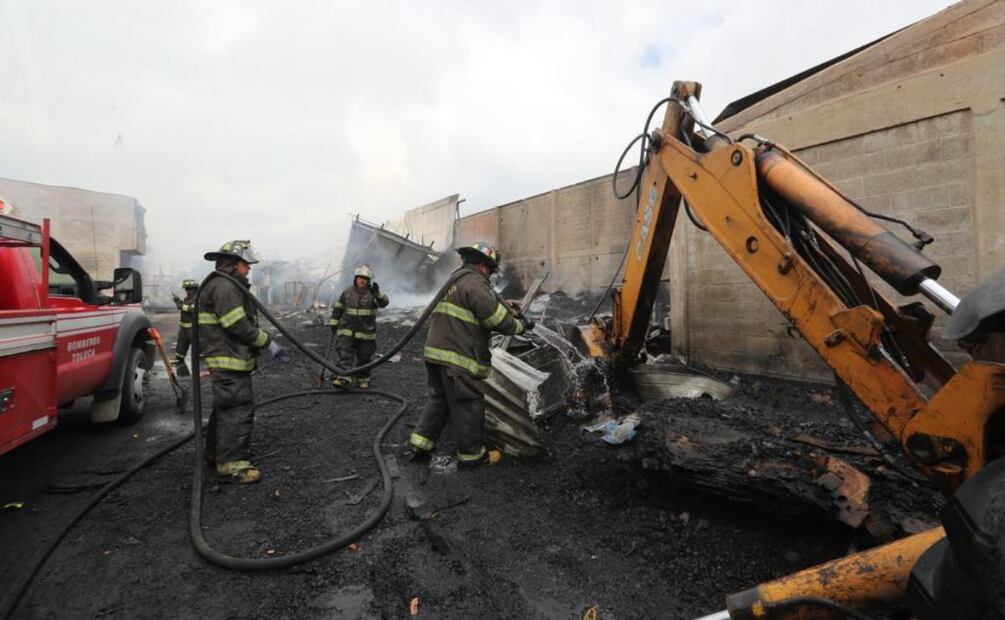 Incendio central de bastos Toluca. Foto: Especial