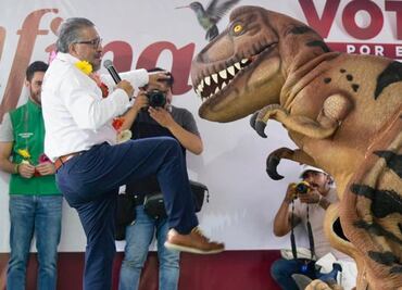 En mitin de Delfina, prometen extinguir a los “prianosaurios” en el Edomex