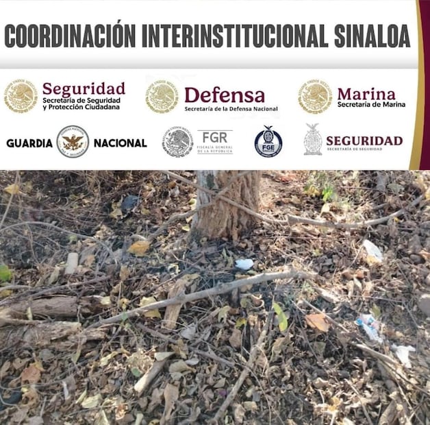 La Secretaría de Seguridad Pública del Estado informó que el personal de la Marina en forma inicial encontró 21 artefactos explosivos. (16/02/2025) Foto: Especial