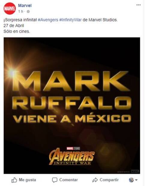 Mark Ruffalo vendrá a México a promover cinta de "Avengers"