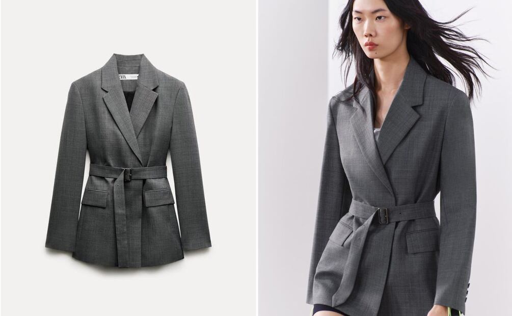 Ajusta el blazer en la cintura. Foto: Zara