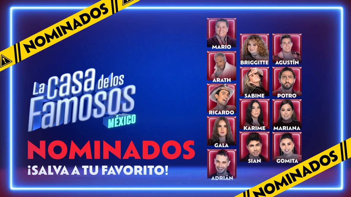 Los nominados en la tercera semana de "La casa de los famosos México". Foto tomada de la cuenta de X de @LaCasaFamososMx