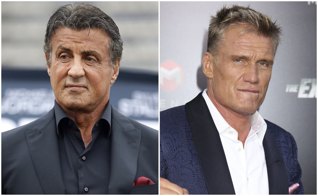 Sylvester Stallone y Dolph Lundgren han coincidido en numerosas ocasiones en la gran pantalla, especialmente en formatos de acción, su especialidad compartida. Foto: Archivo 