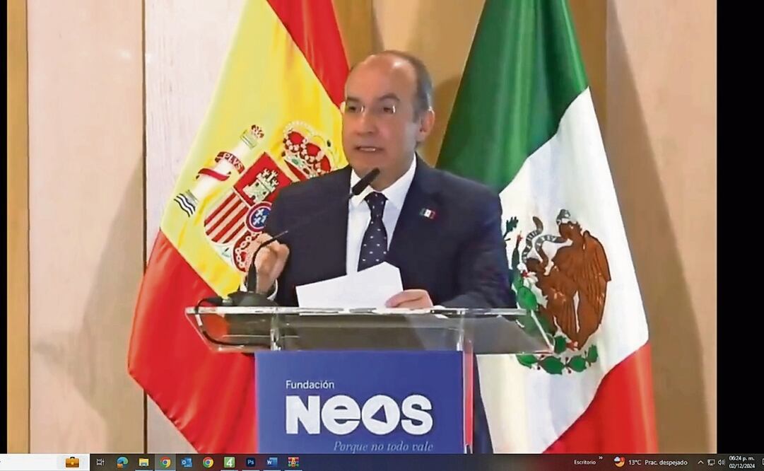 Felipe Calderón participó en el foro México y España. Amigos para siempre, de la Fundación Neos y la Asociación Empresarial México-España. Foto: Especial